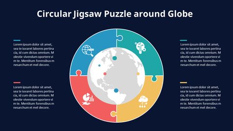 4 Pieces Jigsaw Puzzle Design Diagram