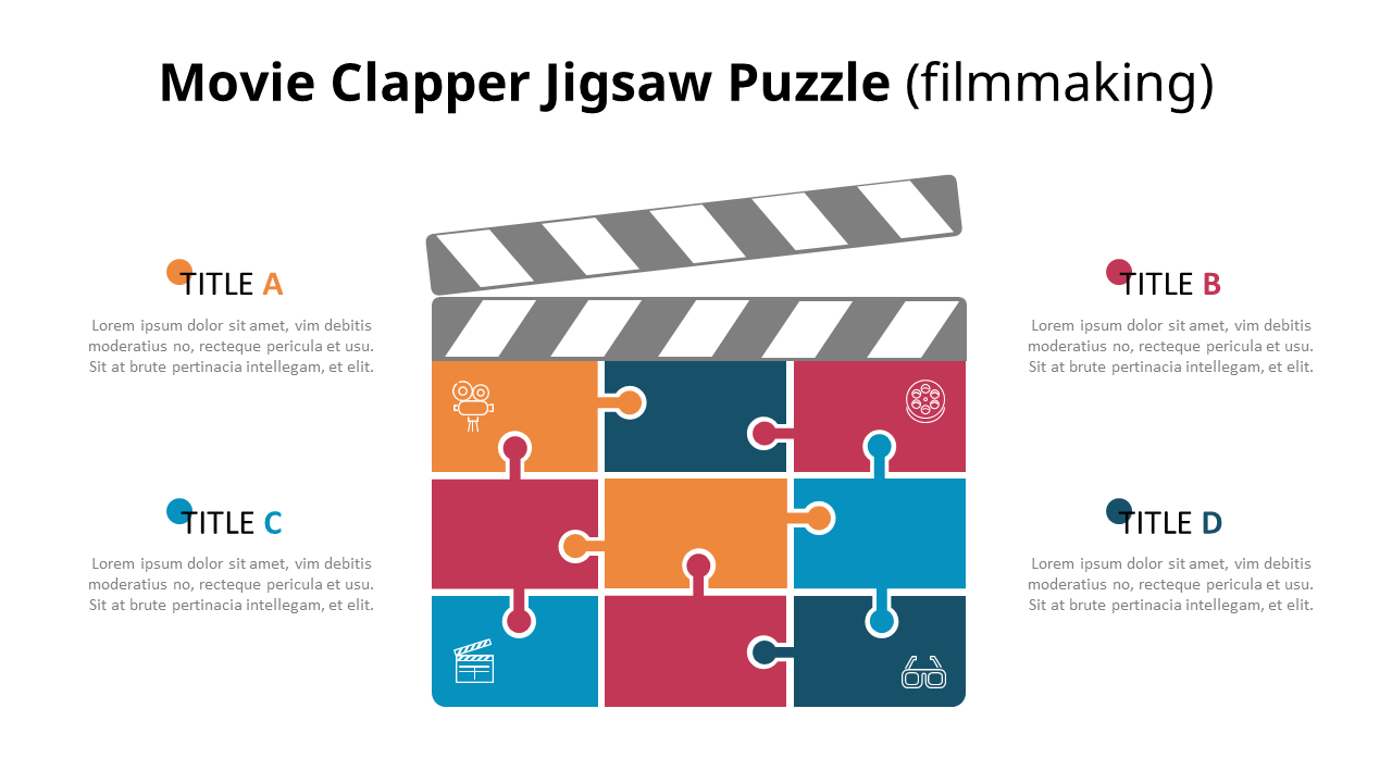 Jigsaw Puzzle Industrial Infographic Diagram