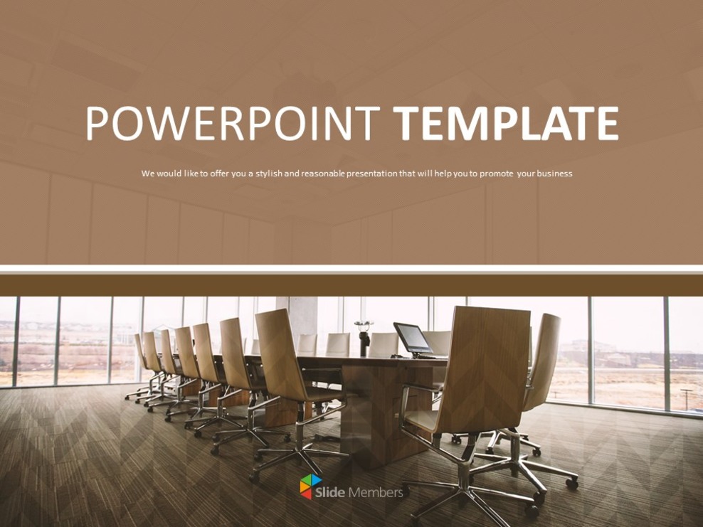 Desks in Conference Room - Free Design Template_01
