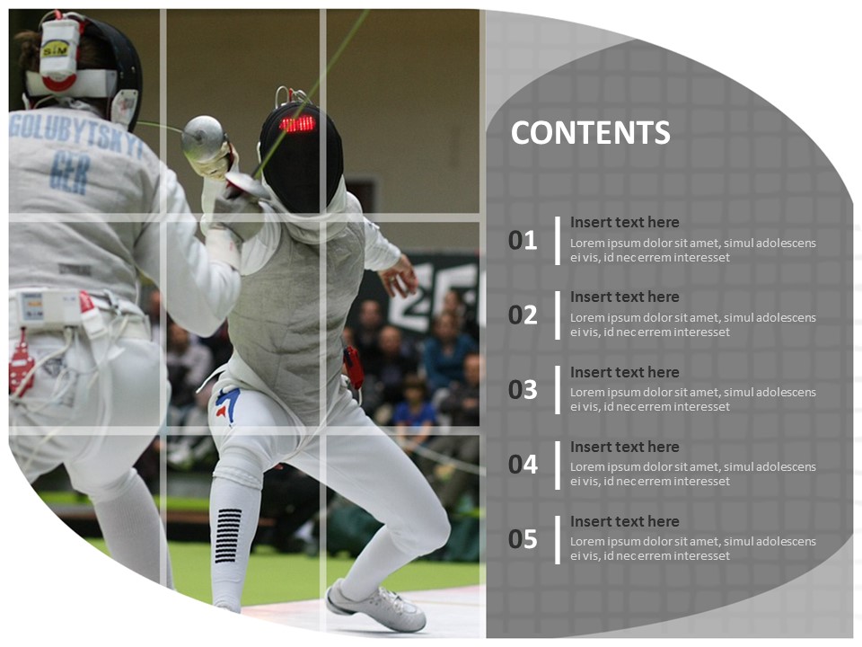 Fencing Game Free Powerpoint Templates Design