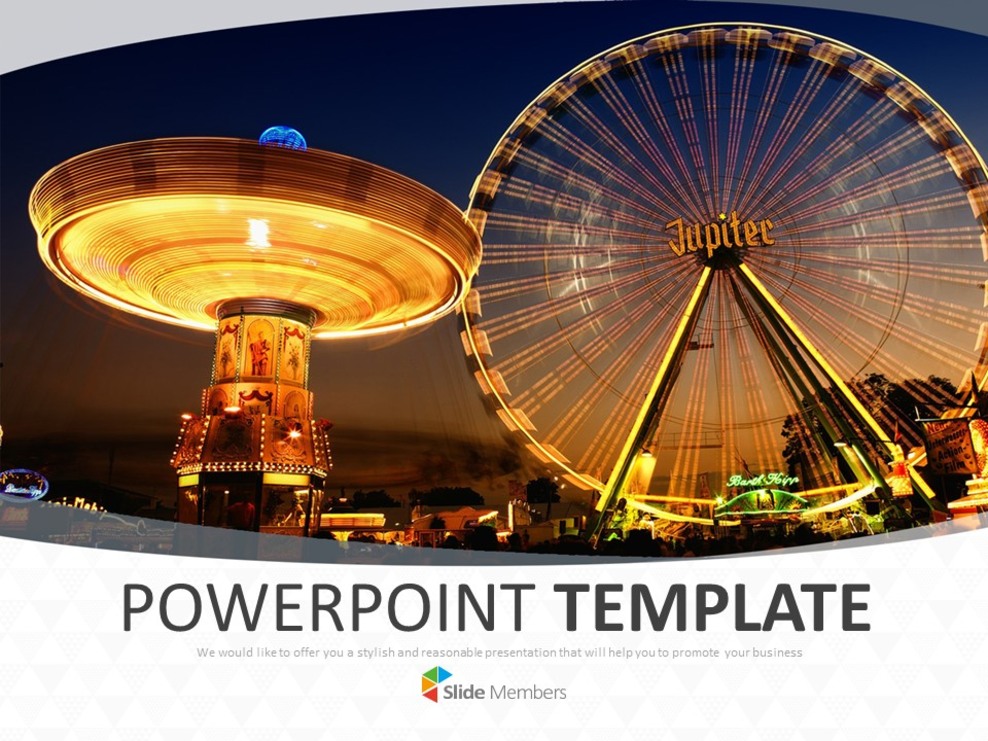 Night Time Amusement Park - Free Powerpoint Sample_01