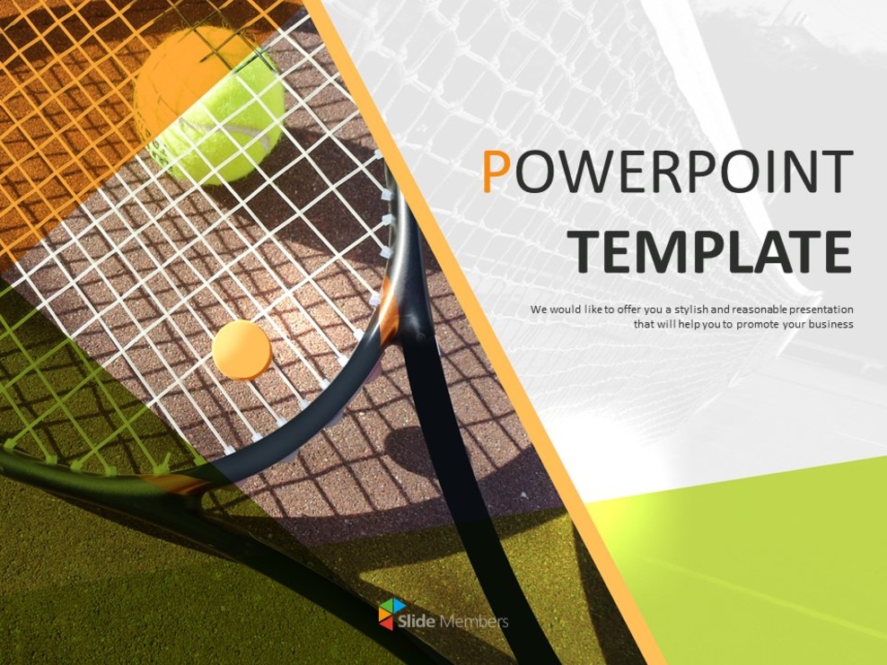 Tennis Racket - Free Powerpoint Template_01