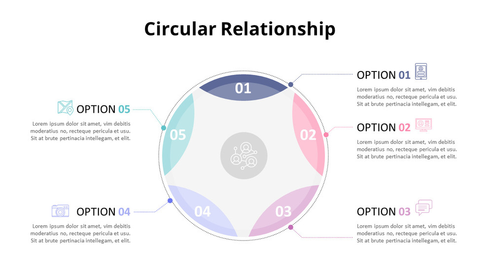 Pastel Tone Circular Relationship Diagram