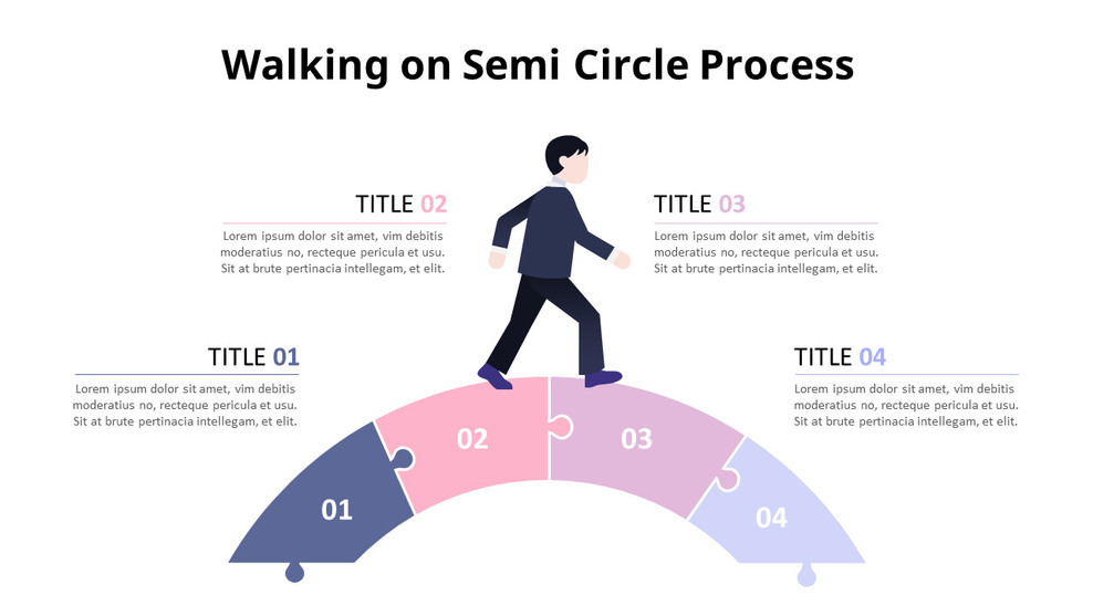 Diagramme de puzzle de processus de demi-cercle de ton pastel_01