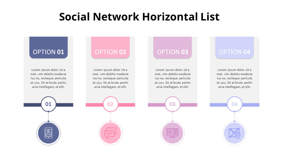 Diagrama de lista horizontal de redes sociales_01