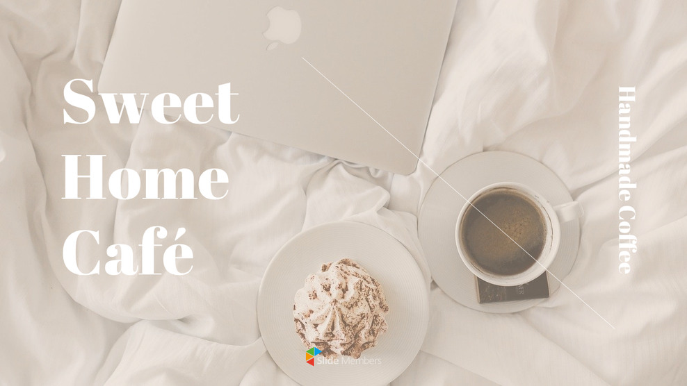 甘い家のカフェ パワーポイントフォーマット_01