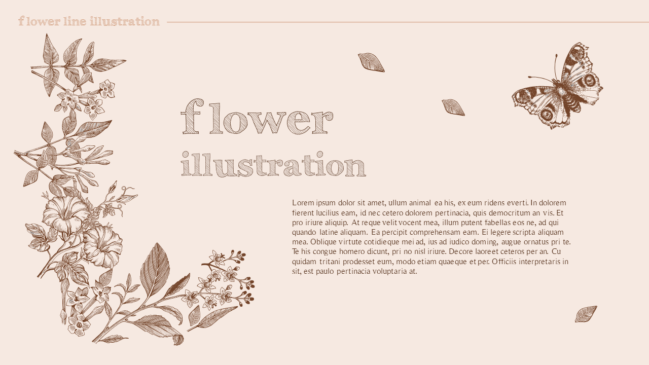 Flower Illustration premium PowerPoint Templates