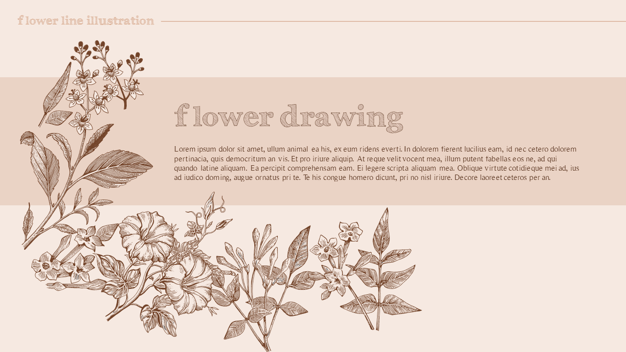 花のイラスト プレミアムpowerpointのテンプレート