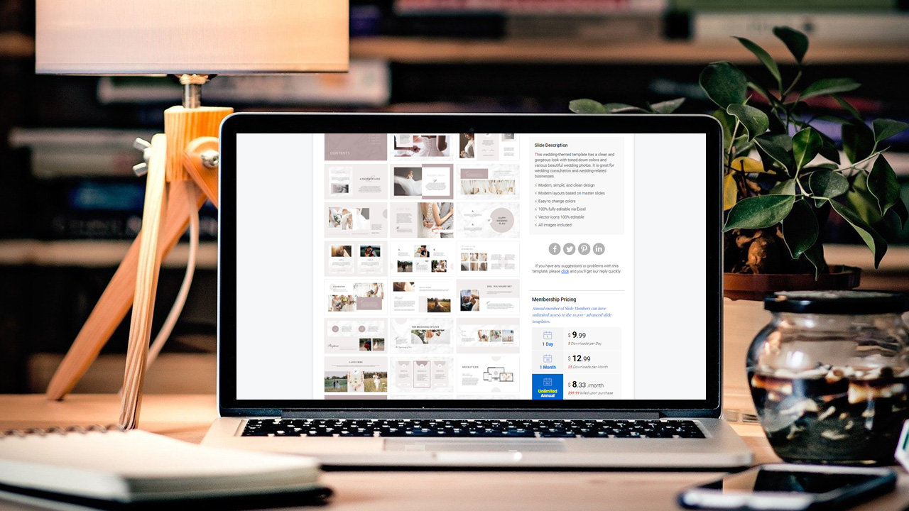 Laptop Mockup PPT Templates Design