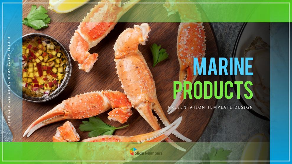 Productos marinos Diseño de PowerPoint_01