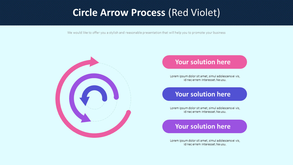 Red Process Model Digram Circle Arrow Process Diagram (Red Violet)