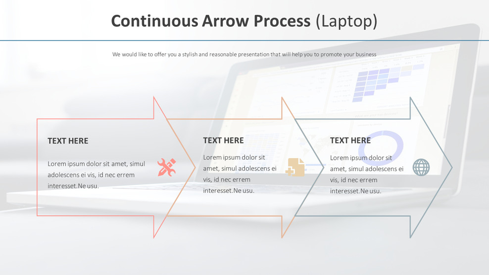 Continuous Arrow Process Diagram (Laptop)