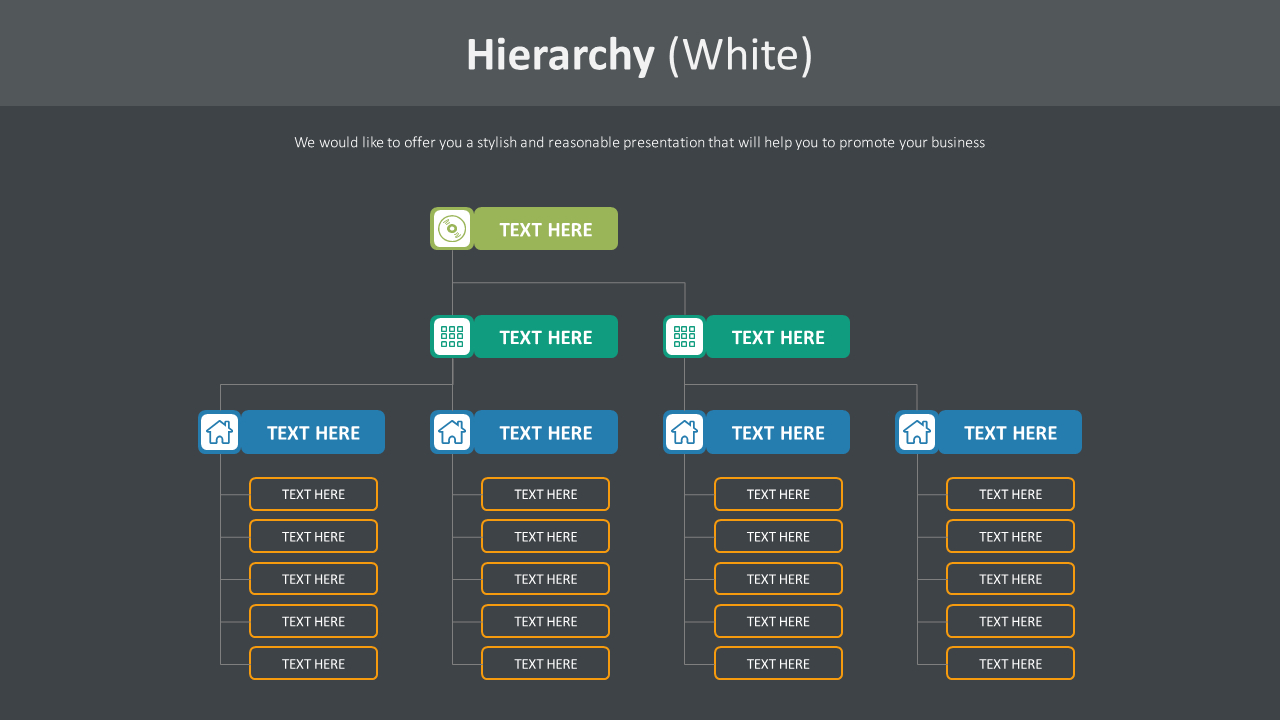 Diagramma della gerarchia (bianco), image size:1280x720