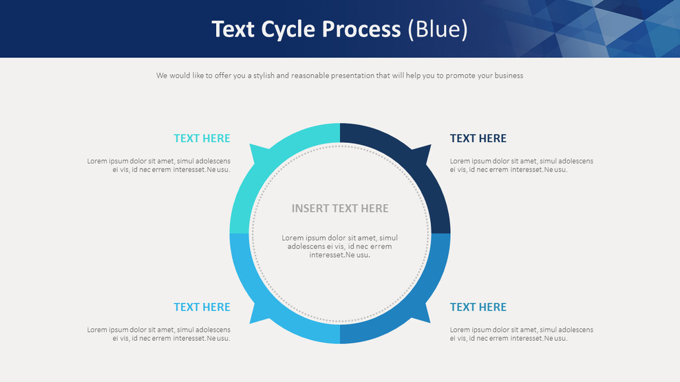 Diagramme de processus de cycle de texte (bleu)_01