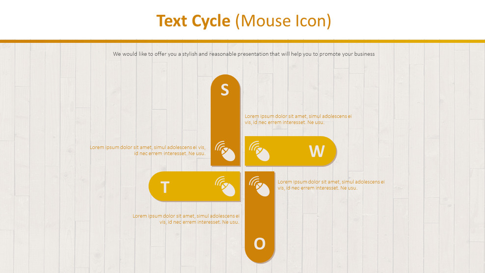 Text Cycle Diagram (Mouse Icon)|SWOT