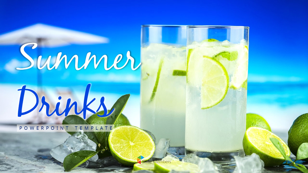 夏季饮品 PowerPoint模板_01