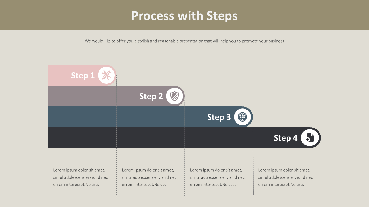 Process with Steps Diagram