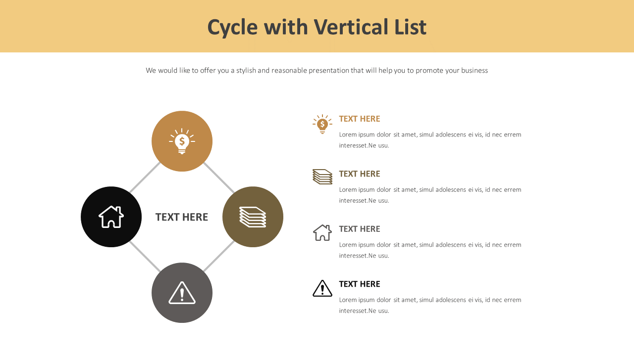 Cycle with Vertical List Diagram