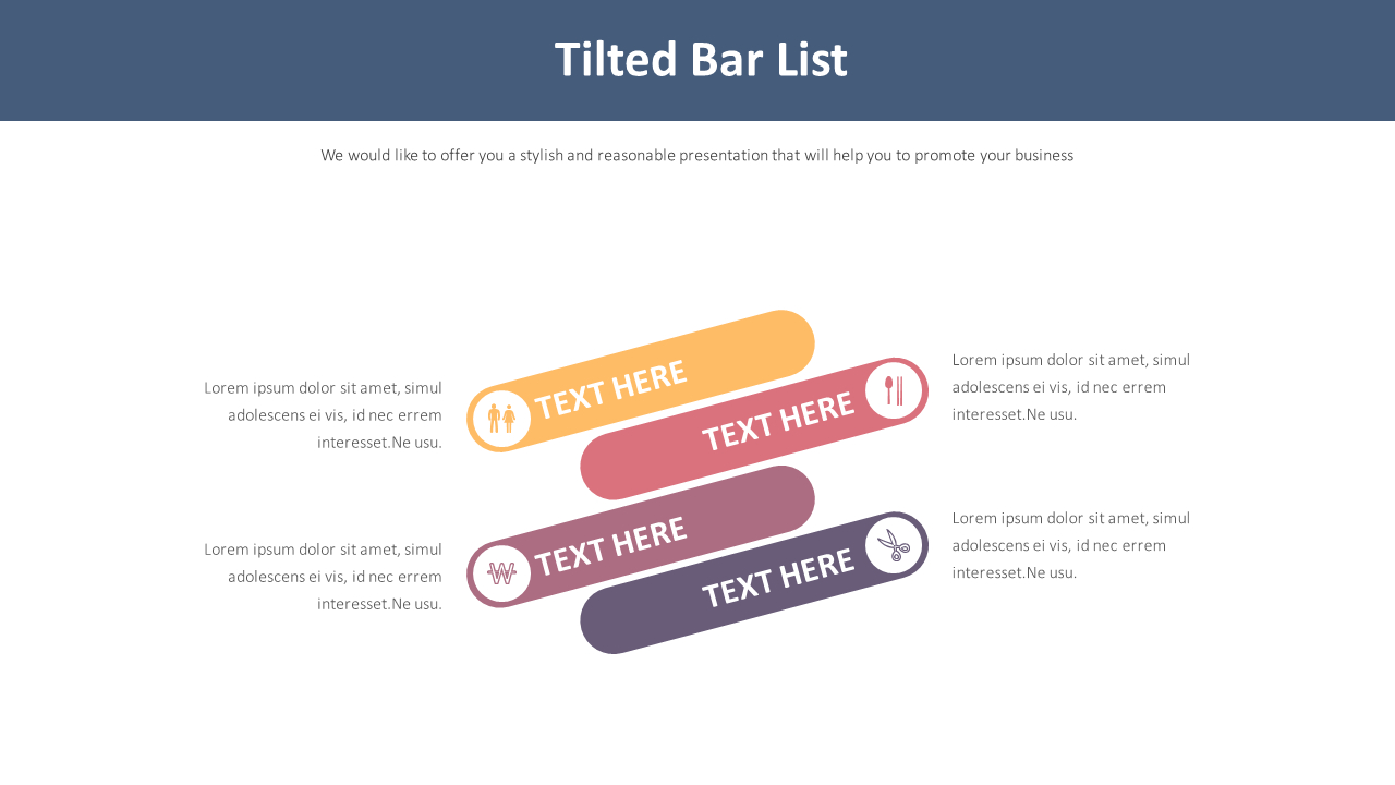 Tilted Bar List Diagram