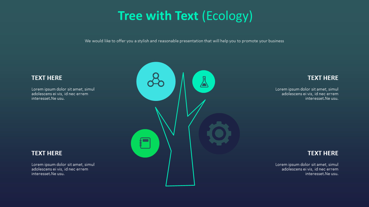 Text Tree Chart Tree with Text Diagram (Ecology)