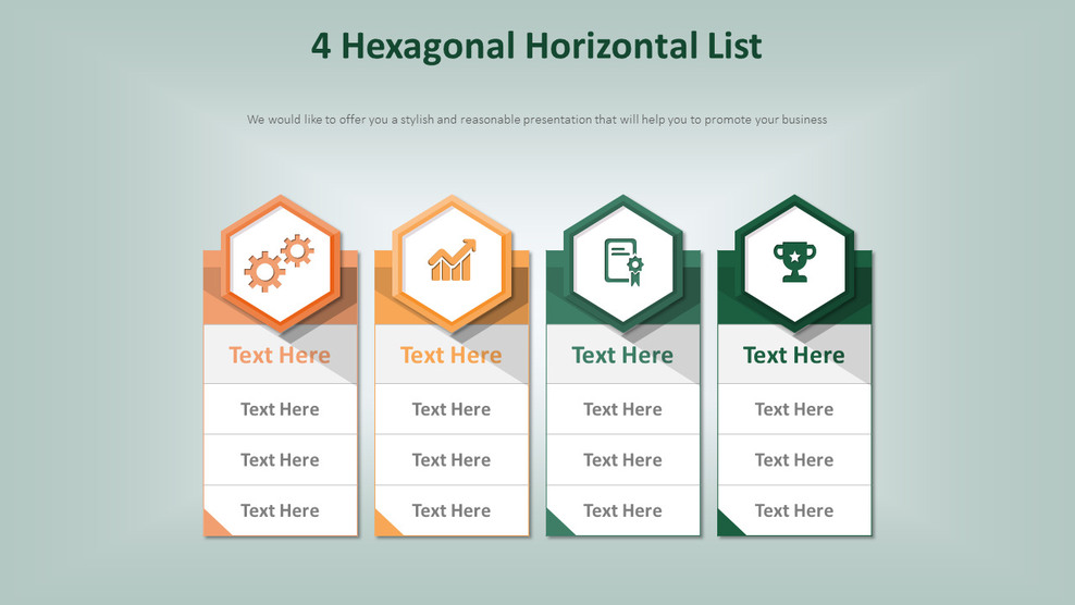 4 Hexagonal Horizontal List Diagram_01