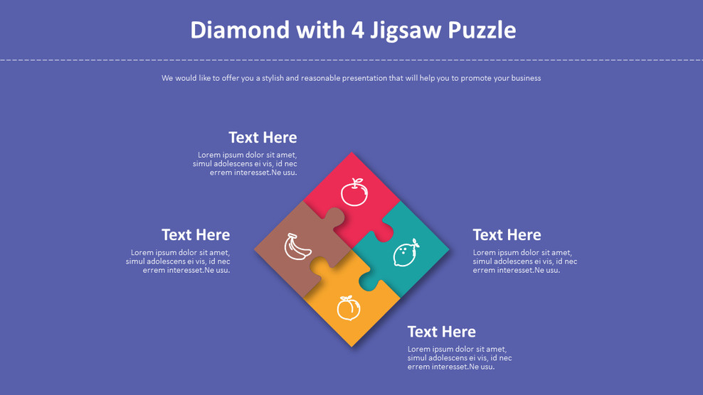 Diamant mit 4 Puzzle-Diagramm_02
