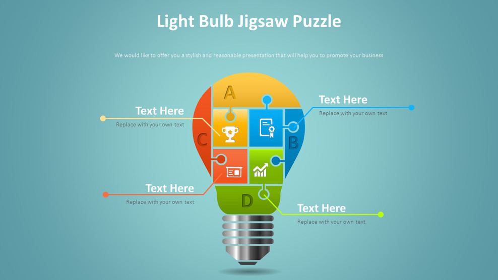 Light Bulb Jigsaw Puzzle Diagram