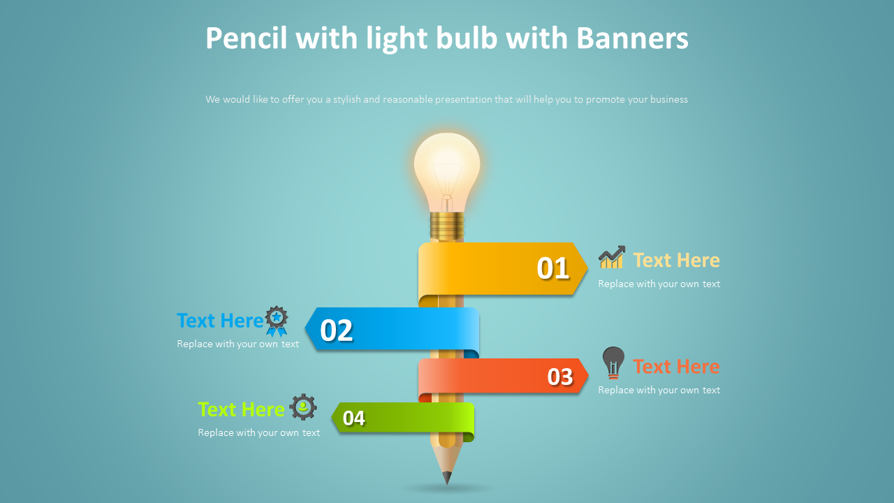 铅笔与灯泡与横幅图_02