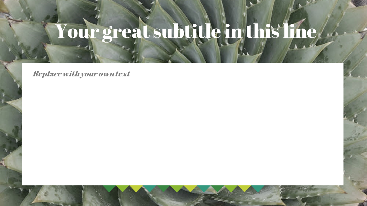 Cactus Simple PowerPoint Template Design