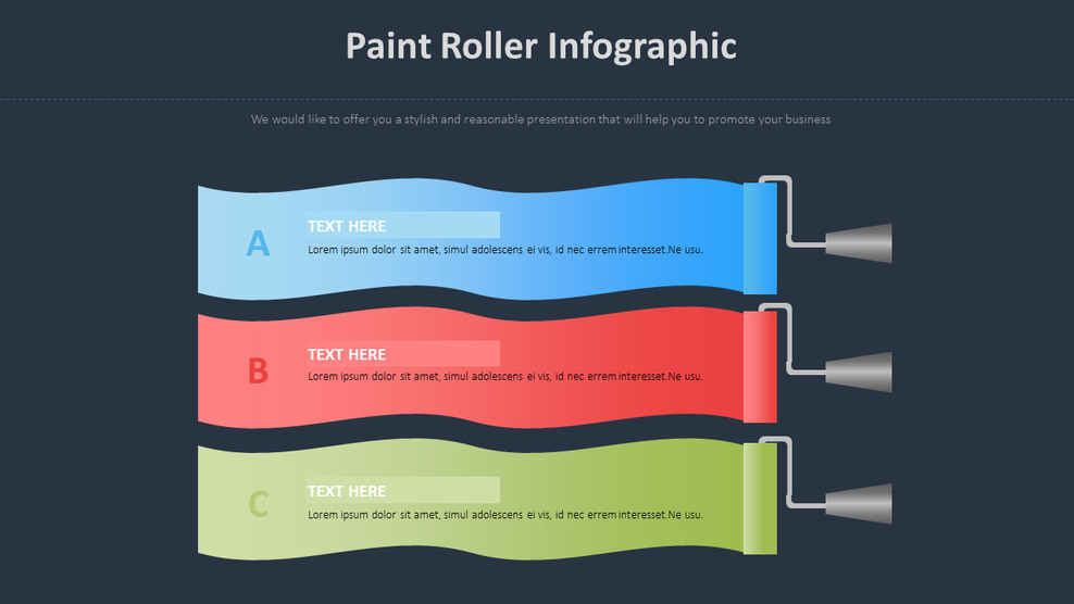 Paint Roller Infographic Diagram