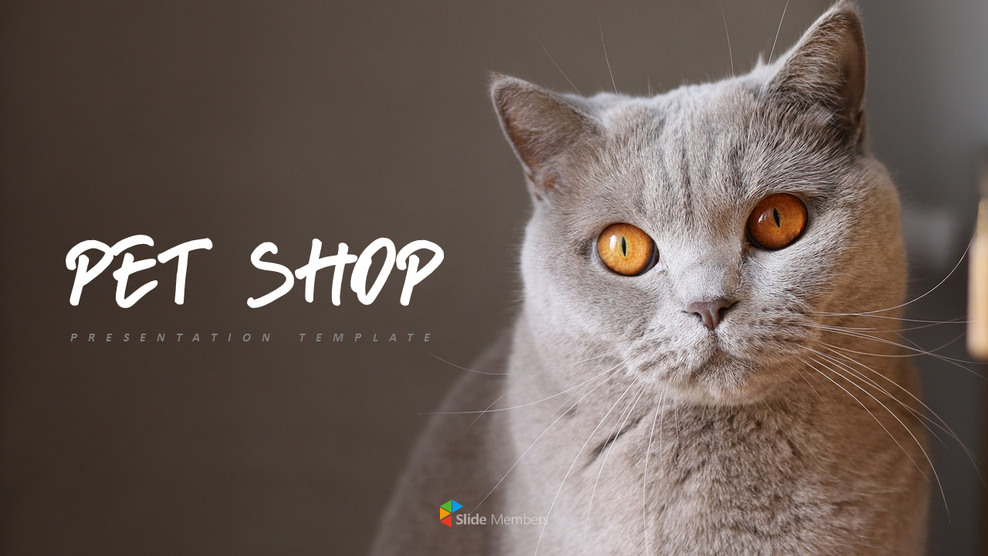 펫샵(애견샵) 심플한 파워포인트 템플릿 디자인_01