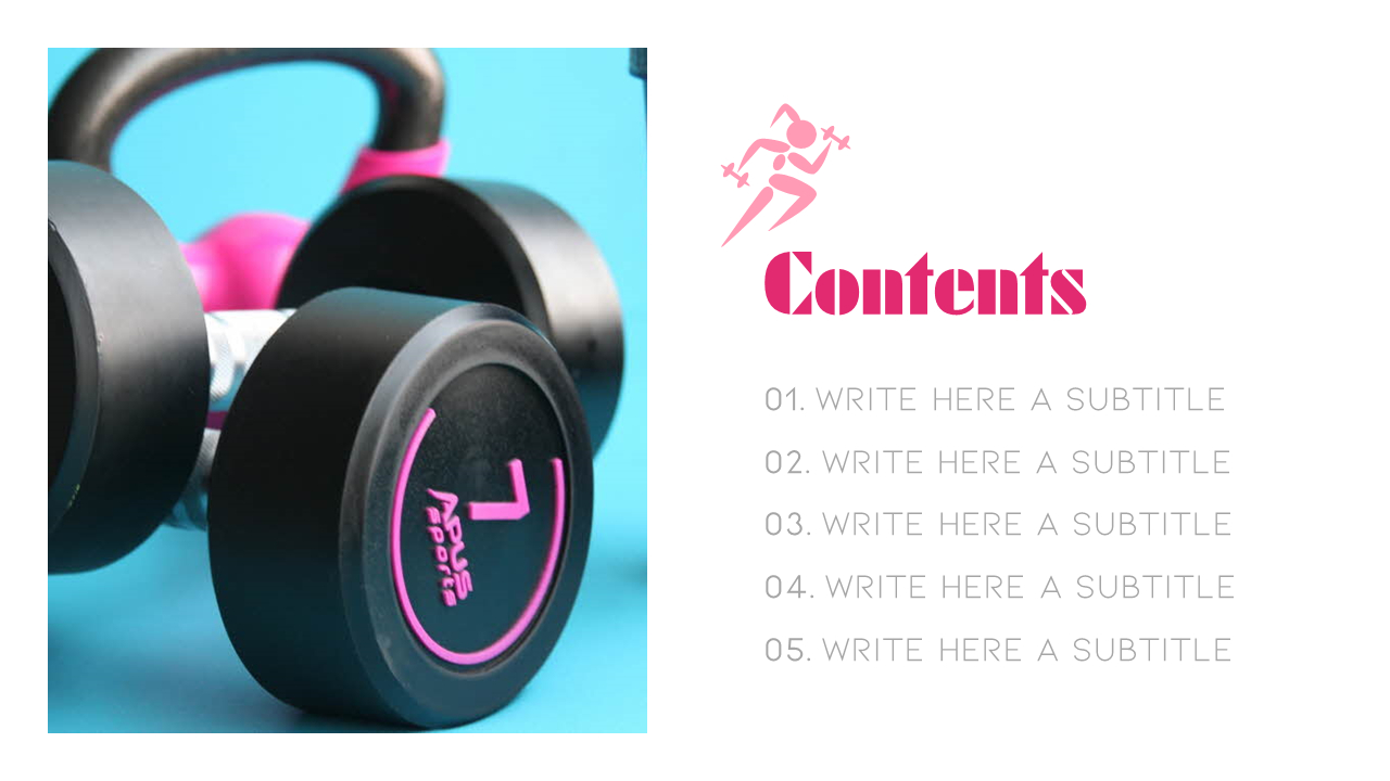 女士健身 简单的PowerPoint模板_03