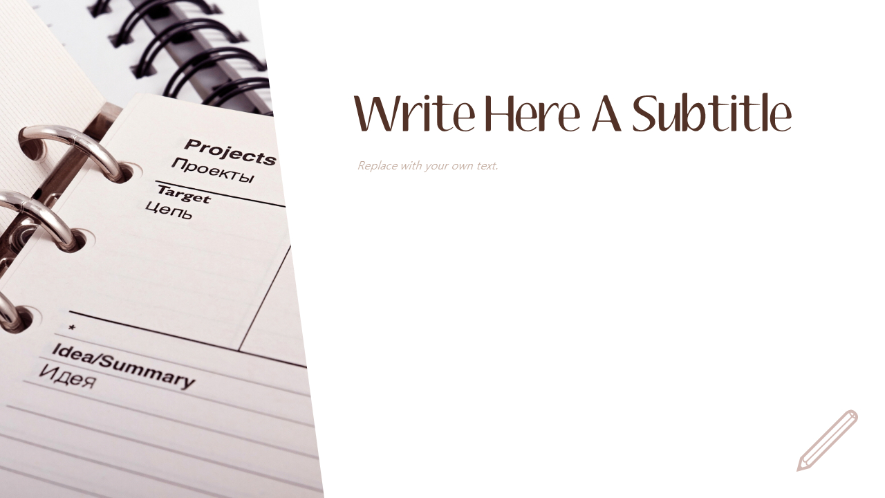 Diary Simple PowerPoint Templates