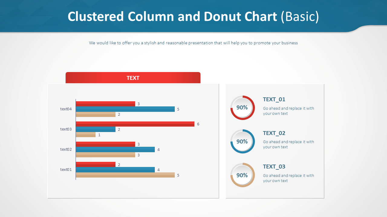Clustered Column and Donut Chart (Basic)|Bar