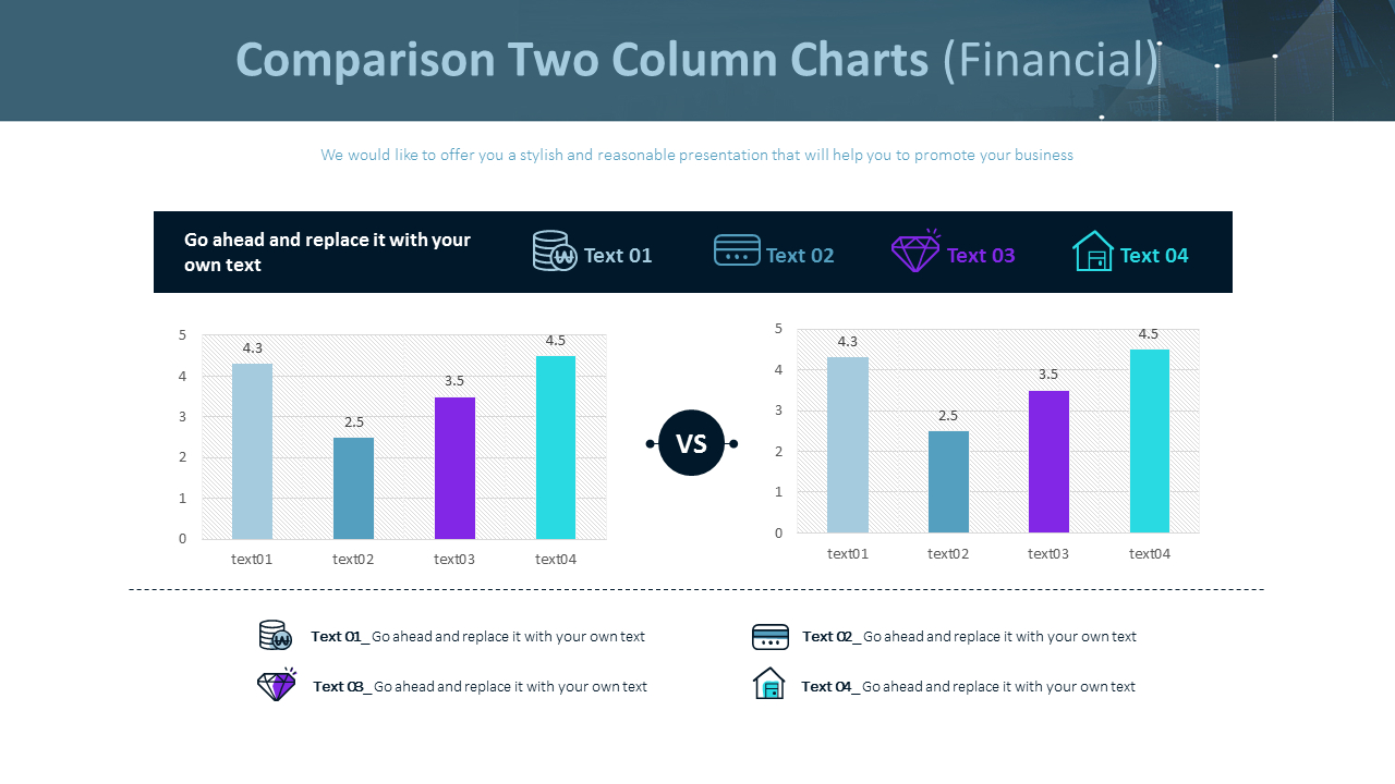 Two Column Chart Template