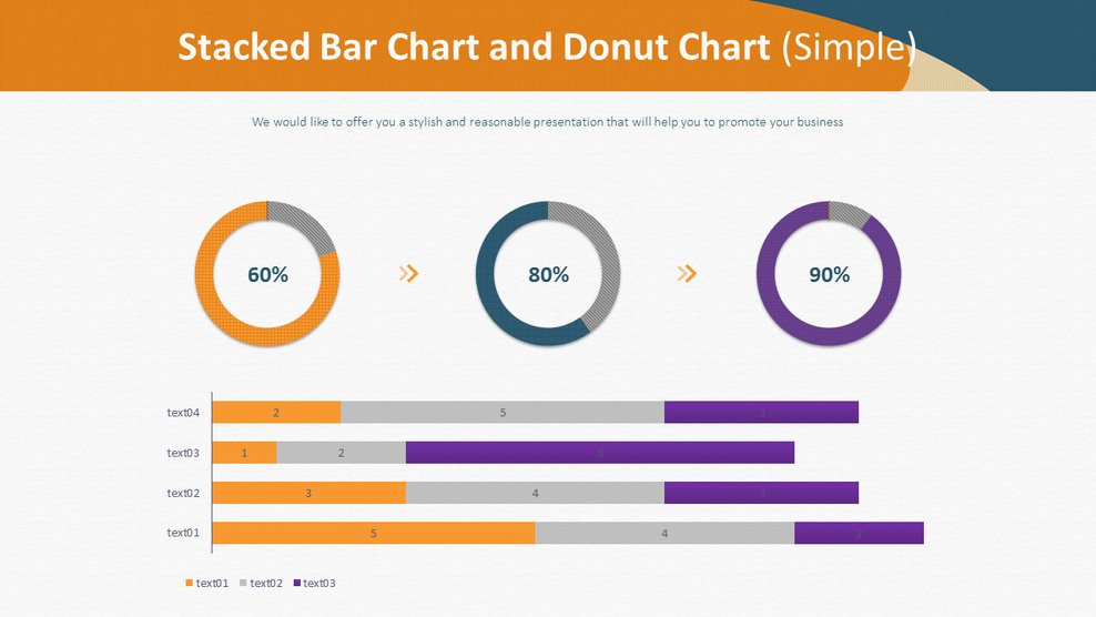 Stacked Bar Chart and Donut Chart (Simple)