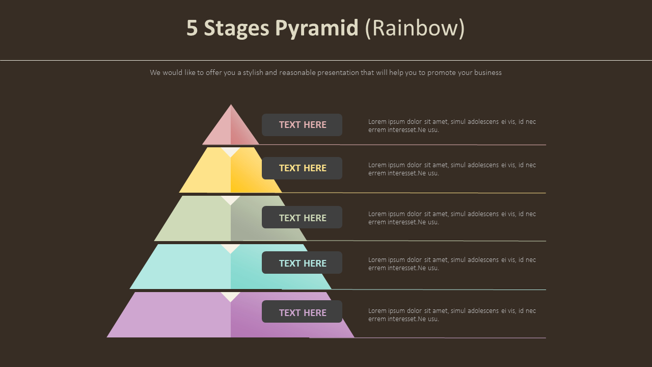 5 Stufen Pyramidendiagramm (Regenbogen)_02