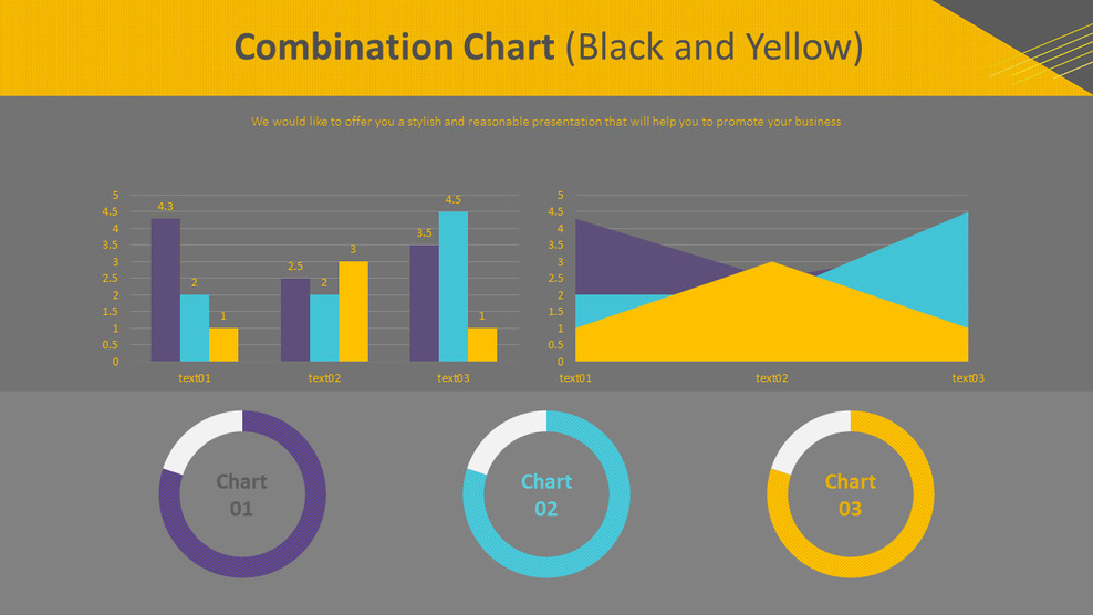Combination Chart (Black and Yellow)