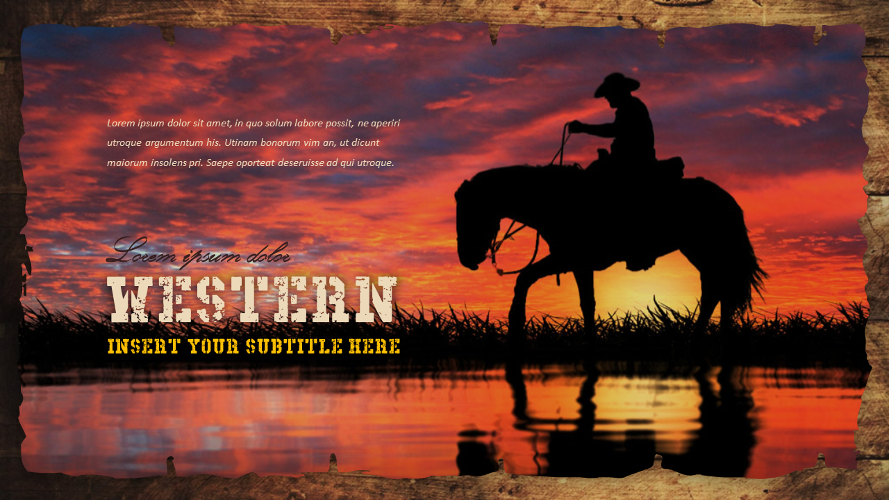 Western Theme Powerpoint Template Free Printable Templates