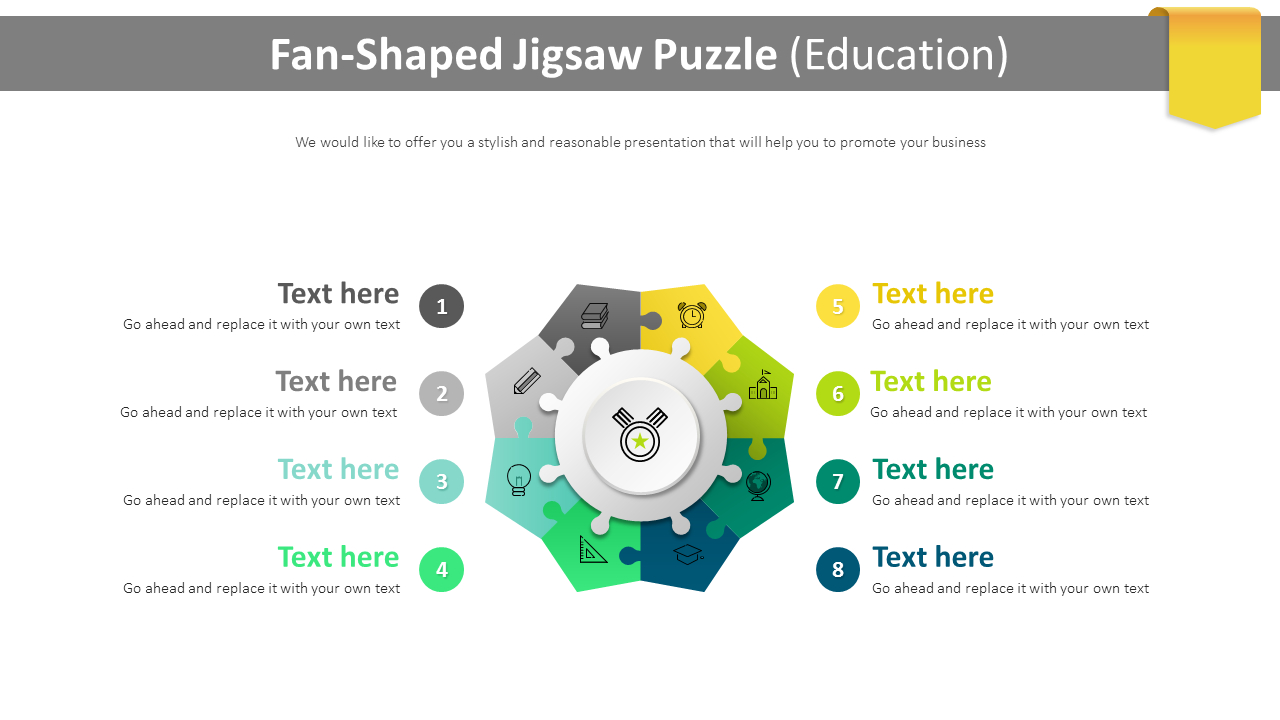 FanShaped Jigsaw Puzzle Diagram (Education)
