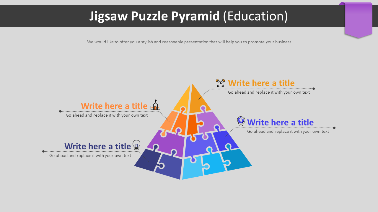 Jigsaw Puzzle Pyramid Diagram (Education)Puzzles