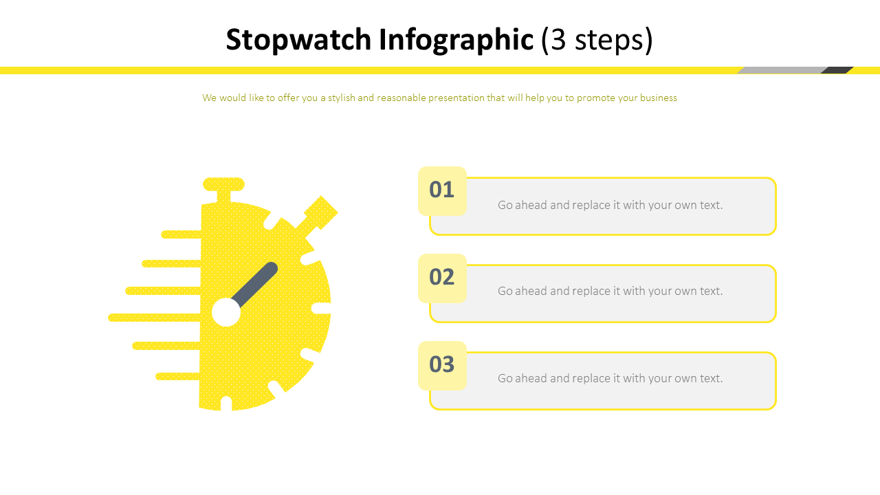 Stopwatch Infographic Diagram (3 steps)Infographics