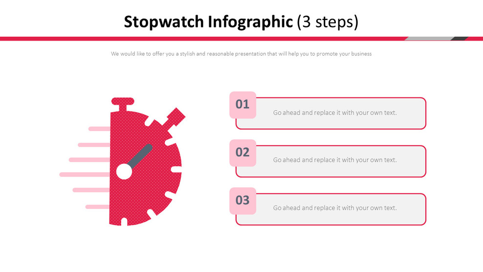 Stopwatch Infographic Diagram (3 steps)Infographics
