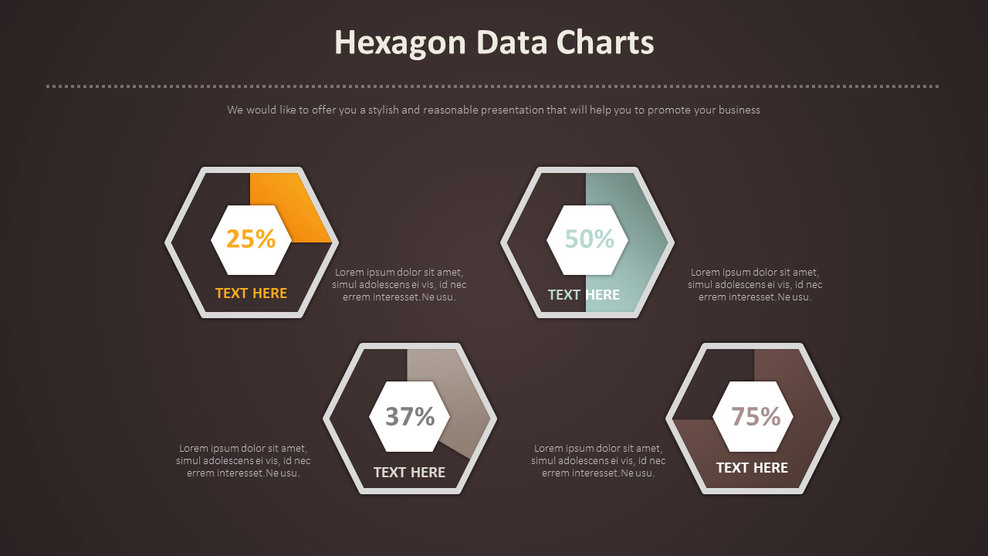 Hexagon Data Charts Diagram