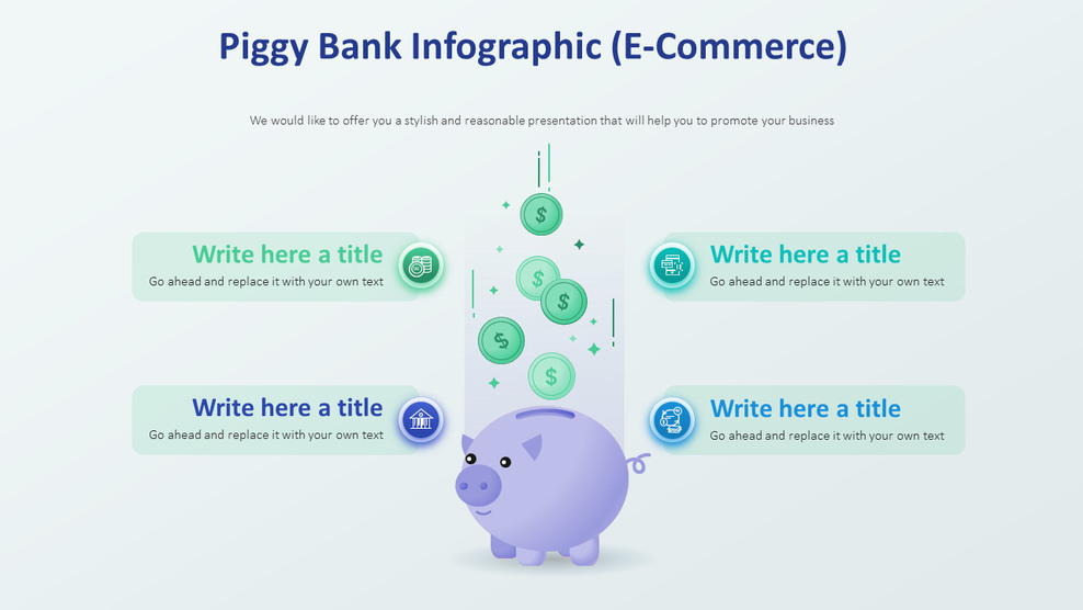 Piggy Bank Infographic Diagram