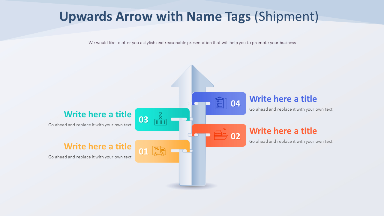 带有名称标签图的向上箭头（运输）