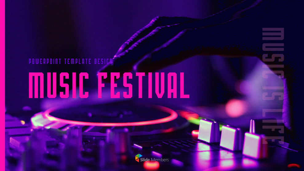 音乐节 PowerPoint模板设计_01