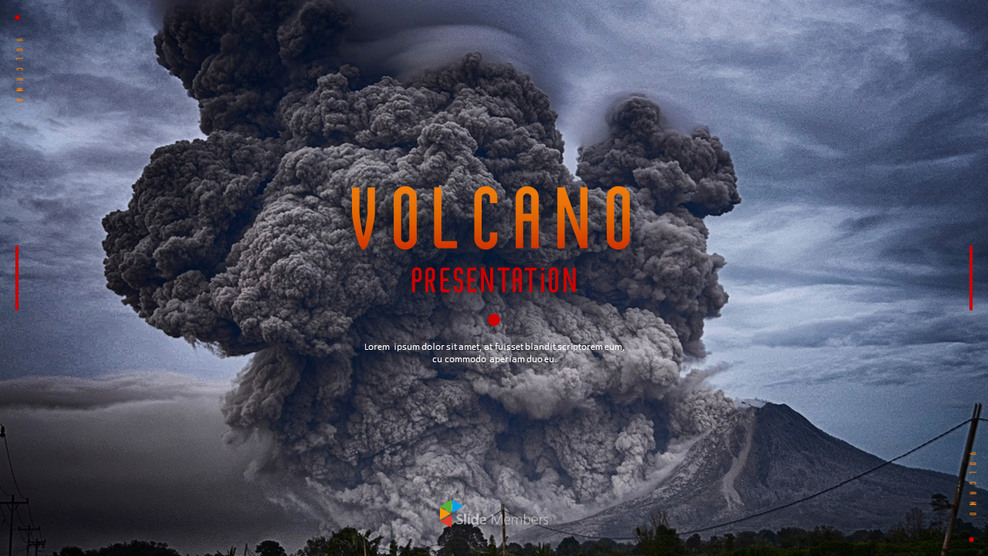 Vulcano Modelli di tema PPT_01