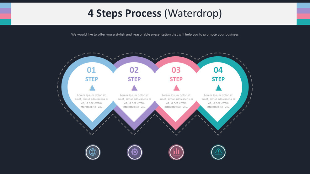 4 Schritte Prozessdiagramm (Wassertropfen)_02