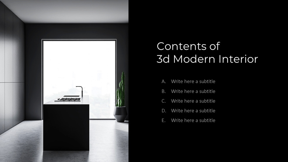 3d Modern Interior PPT Presentation
